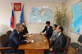 В связи с назначением Представительство МИД России в г. Южно-Сахалинске посетил новый Генеральный консул Японии в г. Южно-Сахалинске Кадзухиро Куно. 